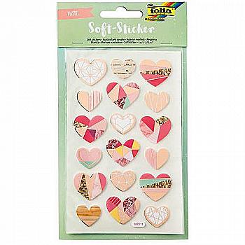 Наклейки мягкие "Пастельные" (2 л., 33 шт.), 19303 Folia Наклейки мягкие "Пастельные" (2 л., 33 шт.), 19303 Folia