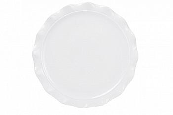 Тарелка фарфоровая обеденная 36 см, белый, 988-108