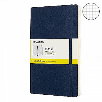 Блокнот Сапфир мягкий средний клетка, Moleskine Classic, QP617B20 Блокнот Сапфир мягкий средний клетка, Moleskine Classic, QP617B20