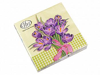 Набір серветок "Букет крокусів" 32*32 см, 20 шт, 694-003 Lefard