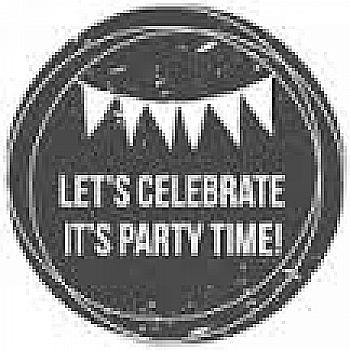Штамп дерев`яний d=3,5 см "Let`s celebrate It`s Party Time", WE2002 ТМ "Woodies" Штамп дерев`яний d=3,5 см "Let`s celebrate It`s Party Time", WE2002 ТМ "Woodies"