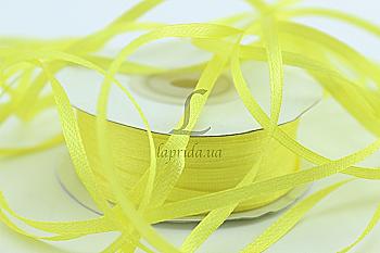 Стрічка атлас 3 мм-91 м, 15 жовта