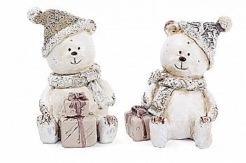 Фігурка декоративна "Ведмедик з подарунками" 9 см, 218-547