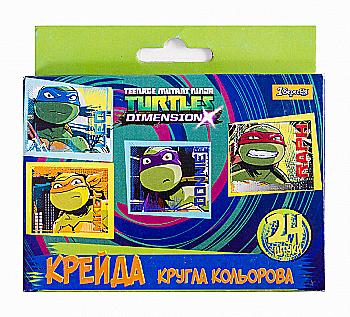 Мел цветной 24 цв, круглый "Ninja Turtles", 400197