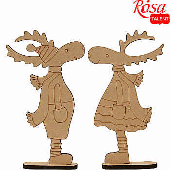 Набір заготівок "Зимові олені" 2, МДФ, 2 шт, Rosa Talent