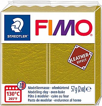 Пластика Leather-effect, Оливкова, 57 г, Fimo Пластика Leather-effect, Оливкова, 57 г, Fimo