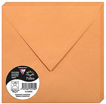 Конверт декоративный Pollen 165*165 мм (120 г), Orange/Оранжевый, 5593C Конверт декоративный Pollen 165*165 мм (120 г), Orange/Оранжевый, 5593C