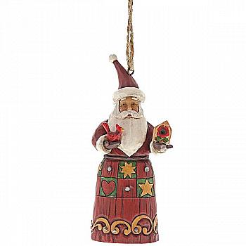 Підвіска новорічна Санта зі шпаківнею 11,5 см, 6001450 Підвіска новорічна Санта зі шпаківнею 11,5 см, 6001450