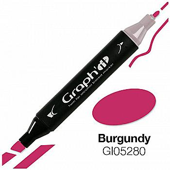 Маркер двосторонній, Бургундія (червоний винний 5280), GI05280 Graph`it Маркер двосторонній, Бургундія (червоний винний 5280), GI05280 Graph`it