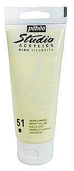 Краска акриловая "Studio" 100 мл Желтая светлая, 837051 Краска акриловая "Studio" 100 мл Желтая светлая, 837051