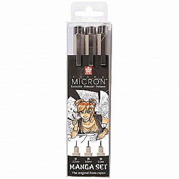 Набор линеров Pigma Micron Manga 3 шт, Sakura Набор линеров Pigma Micron Manga 3 шт, Sakura
