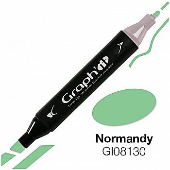Маркер двухсторонний, Нормандский зеленый (8130), GI08130 Graph`it Маркер двухсторонний, Нормандский зеленый (8130), GI08130 Graph`it