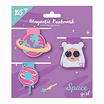 Закладки магнітні YES "Space Girl" 3 шт, 707727 Закладки магнітні YES "Space Girl" 3 шт, 707727
