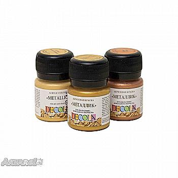 Краска акриловая Decola 20 мл Золото инков, металл Краска акриловая Decola 20 мл Золото инков, металл