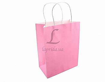 Подарунковий пакет рожевий 25*12*33 см, 3-2612