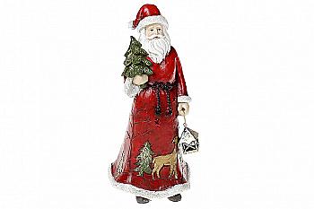 Статуетка "Санта" 22 см, червоний, 218-754