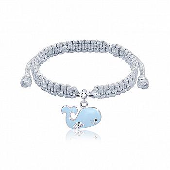 Браслет плетений "Кит", блакитний, 419541900604