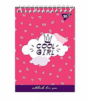 Зошит для записів А6 80 кл. YES од.сп. Cool Girl, 681534 Зошит для записів А6 80 кл. YES од.сп. Cool Girl, 681534