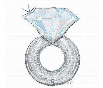 Куля повітряна 14" Обручка біле золото, 3206-0140 Куля повітряна 14" Обручка біле золото, 3206-0140