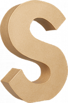 Заготівка з пап`є-маше Літера "S" 5*22*30 см, AC412O ТМ "Clairefontaine"