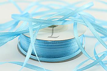 Стрічка атлас 3 мм-91 м, 187, небесна