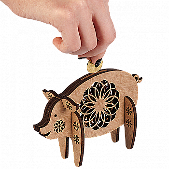 Заготовка-скарбничка для декорування "Порося" 11*7,5 см, FLC-011(3D) Заготовка-скарбничка для декорування "Порося" 11*7,5 см, FLC-011(3D)