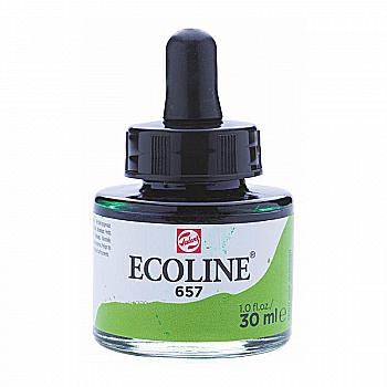 Краска акварельная жидкая Ecoline, (657), Зеленая бронзовая, 30 мл, Royal Talens Краска акварельная жидкая Ecoline, (657), Зеленая бронзовая, 30 мл, Royal Talens