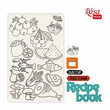 Чіпборд для скрапбукінгу 12,6*20 см "Recipe book" 4, білий картон, 94232070 ROSA TALENT Чіпборд для скрапбукінгу 12,6*20 см "Recipe book" 4, білий картон, 94232070 ROSA TALENT