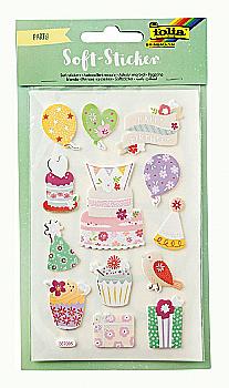 Наклейки мягкие "Вечерка" (2 л., 48 шт.), 19304 Folia Наклейки мягкие "Вечерка" (2 л., 48 шт.), 19304 Folia