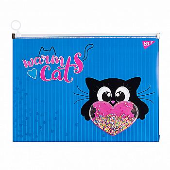 Папка-конверт на блискавці А4 "Meow", 491750 Yes Папка-конверт на блискавці А4 "Meow", 491750 Yes