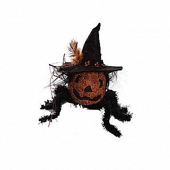 Декор "Гарбуз-павук" 19 см, чорний, 468401724 Декор "Гарбуз-павук" 19 см, чорний, 468401724