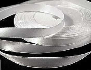 Лента атлас 7 мм-23 м, белая (01)