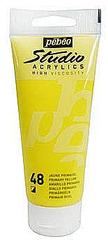 Краска акриловая "Studio" 100 мл Желтая основная, 837048 Краска акриловая "Studio" 100 мл Желтая основная, 837048