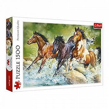 Пазл "1500" - Три диких коня, Trefl, 26148 Пазл "1500" - Три диких коня, Trefl, 26148