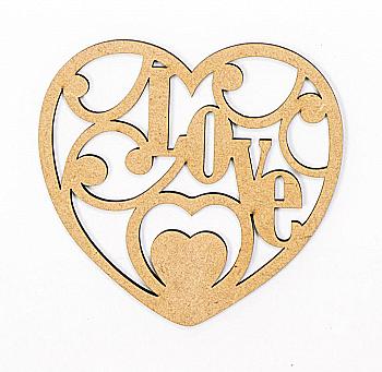 Заготовка Серце 13, 1 шт, ДВП, 4801475 (2)