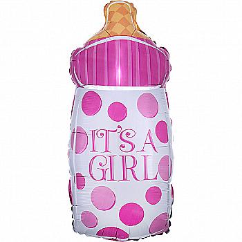 Куля повітряна Фігура Пляшка рожева Ф, 1207-3072 Куля повітряна Фігура Пляшка рожева Ф, 1207-3072