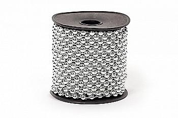 Намисто пластикове 5 мм*10 м, срібне, 147-128