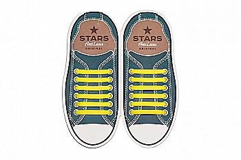 Силіконові антишнурки AntiLaces Stars, 56,5 мм, 12 шт, жовті Силіконові антишнурки AntiLaces Stars, 56,5 мм, 12 шт, жовті