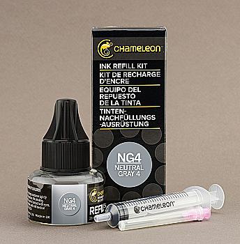 Чернило для заправки маркера Chameleon 25 мл - Neutral Grey (нейтральный серый, NG4), CT9048 Чернило для заправки маркера Chameleon 25 мл - Neutral Grey (нейтральный серый, NG4), CT9048