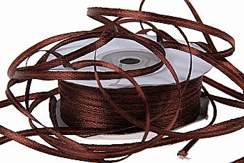 Стрічка атлас 3 мм-91 м, 32, бура