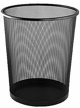 Кошик для паперів круглий. 295*238*345 мм мет чорний BM.6270-01 Кошик для паперів круглий. 295*238*345 мм мет чорний BM.6270-01