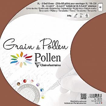 Заготовка д/открыток сложенная зернистая Pollen 105*210 мм/210 г, Pottery/Глиняный, 23547C Заготовка д/открыток сложенная зернистая Pollen 105*210 мм/210 г, Pottery/Глиняный, 23547C