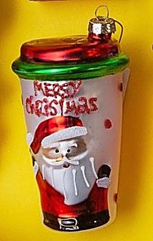 Ялинкова прикраса Стакан "Merry Christmas" 6,5*10,8 см, YQU2722-3 Ялинкова прикраса Стакан "Merry Christmas" 6,5*10,8 см, YQU2722-3