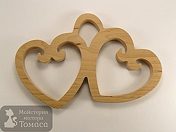 Заготівка дерев`яна "Серця", 0081 Заготівка дерев`яна "Серця", 0081