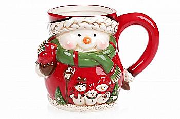 Кружка керамічна "Сніговики" 450 мл, 827-841 Кружка керамічна "Сніговики" 450 мл, 827-841