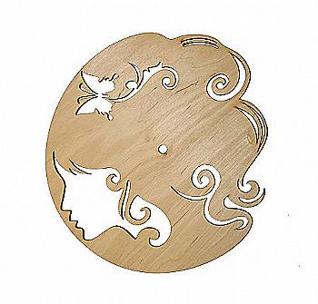 Заготовка деревянная для часов Девушка, 702563
