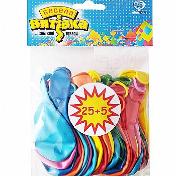 Набір кульок латексних пастель асорті 25 см 5 од, 1111-5103