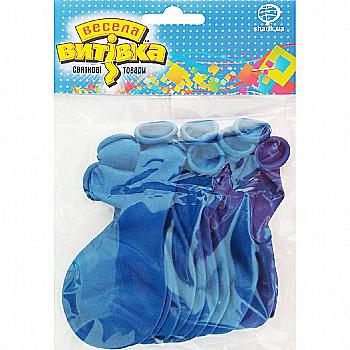 Набір кульок латексних синій 25 см 10 од, 1111-5122