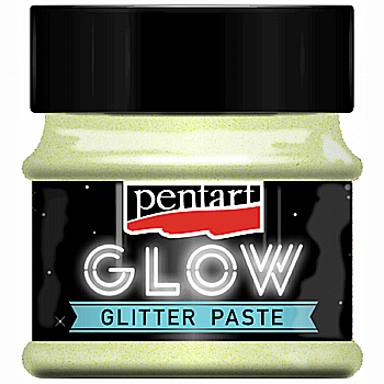 Паста з глітерами "Glow in the dark", Зелене сяйво, 50 мл, Pentart Паста з глітерами "Glow in the dark", Зелене сяйво, 50 мл, Pentart