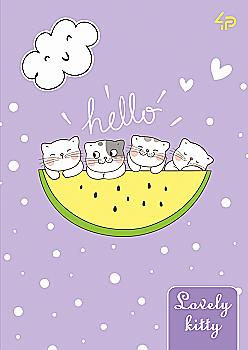 Блокнот А6 "Lovely Kitty" watermelon, 904648, TM Profiplan  Блокнот А6 "Lovely Kitty" watermelon, 904648, TM Profiplan